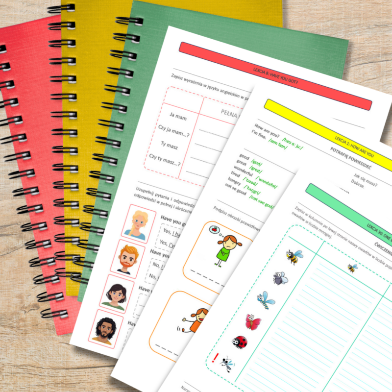 Karty pracy i Flashcards na 3 LATA NAUKI (Poziom 1-3)